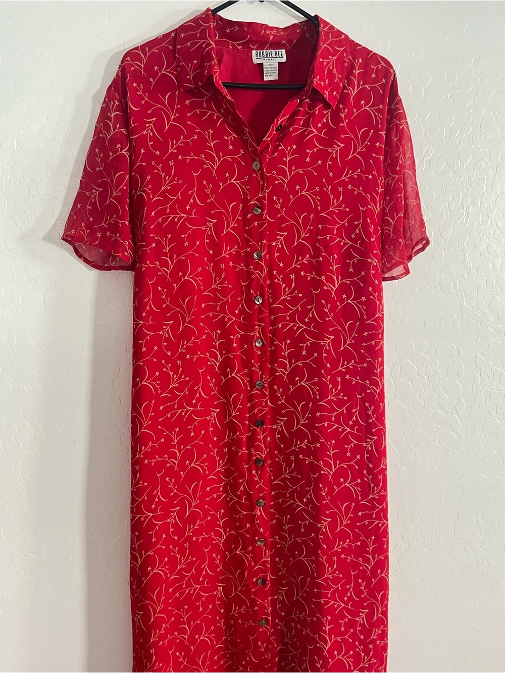 Vintage 100% Silk Robbie Bee Maxi Dress